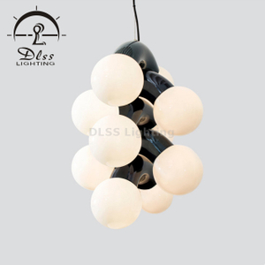 Design Lamp Interiors Creative Déco Lampe Argent/Noir G9 Lustre