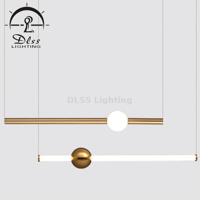 Guzhen Lighting Factory Lampe suspendue à LED à bâton métallique horizontal 10053