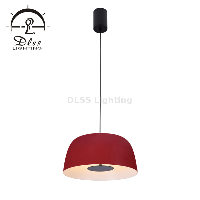 DLSS Plafonnier moderne à encastrer, finition rouge en métal minimaliste à proximité des luminaires de plafond, plafond de forme ronde
