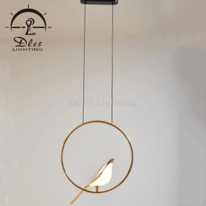 Vivid Bird Pendants Light Suspension Bird in a Loop Lustre LED
