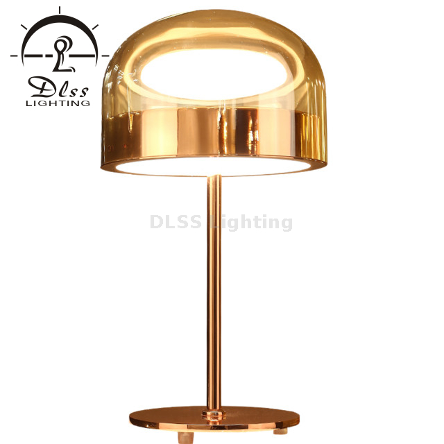 Lighting Showroom Lampe à suspension en verre fumé avec perle en métal noir 9705