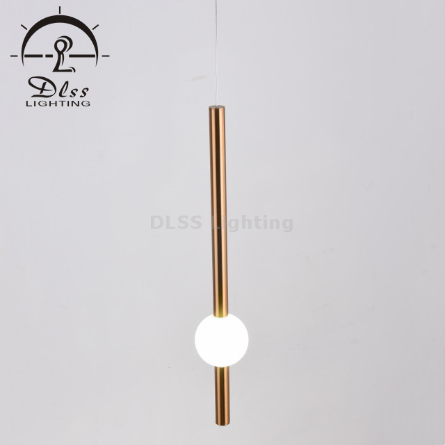 Guzhen Lighting Factory Lampe suspendue à LED en bâton de verre vertical 10053