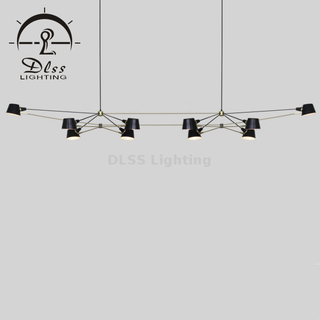 Fabriqué en Chine DLSS Lighting Lustre triangulaire en aluminium à 3 lumières