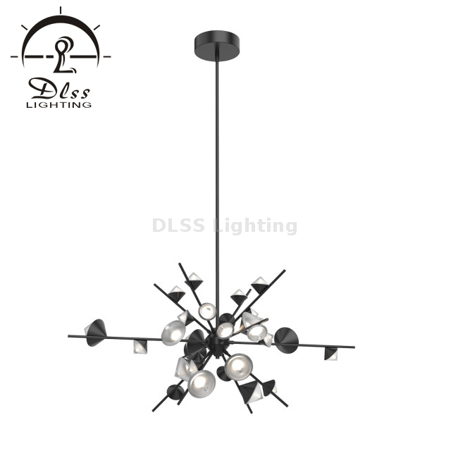 Design Solution Lustre Décoratif Sputnik LED Pyramide Doré 10307